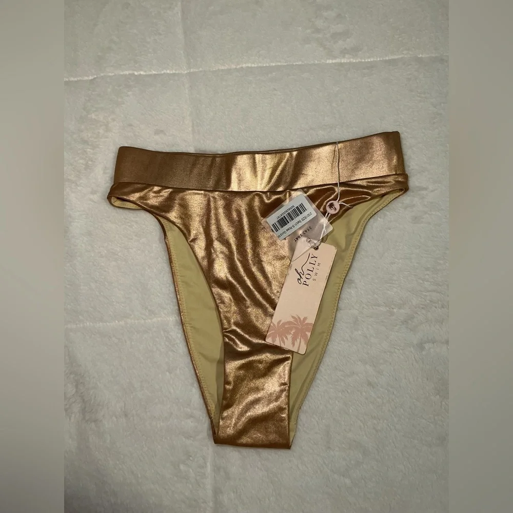 Oh Polly Gold Bikini Bottom - Picture 1 of 9